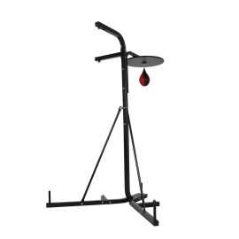 Punching Bag Stand 3 Station Boxing Frame Sports Home Gym Training 227cm