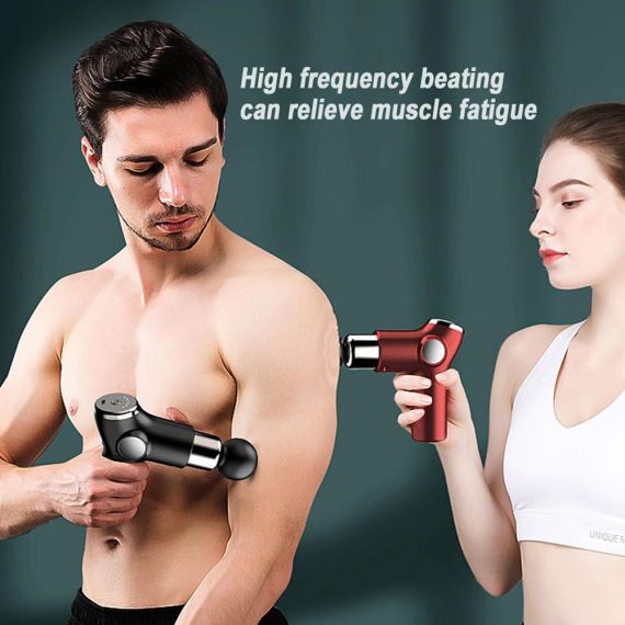 Mini Massage Gun LCD Display Percussion Massager Muscle Relaxing Therapy Deep Tissue AU – Red