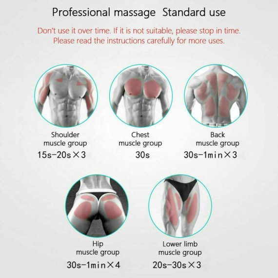 POWERFUL 6 Heads LCD Massage Gun Percussion Vibration Muscle Therapy Deep Tissue – Carbon
