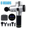 POWERFUL 6 Heads LCD Massage Gun Percussion Vibration Muscle Therapy Deep Tissue – Carbon