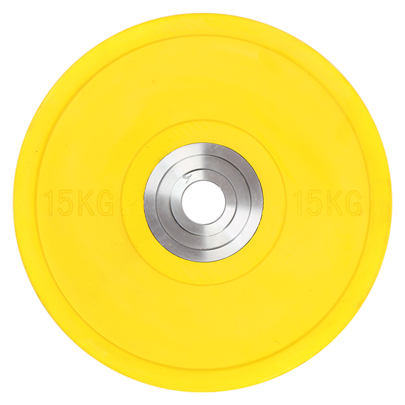 PRO Olympic Rubber Bumper Weight Plate – 15 KG