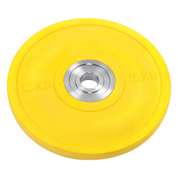 PRO Olympic Rubber Bumper Weight Plate – 15 KG