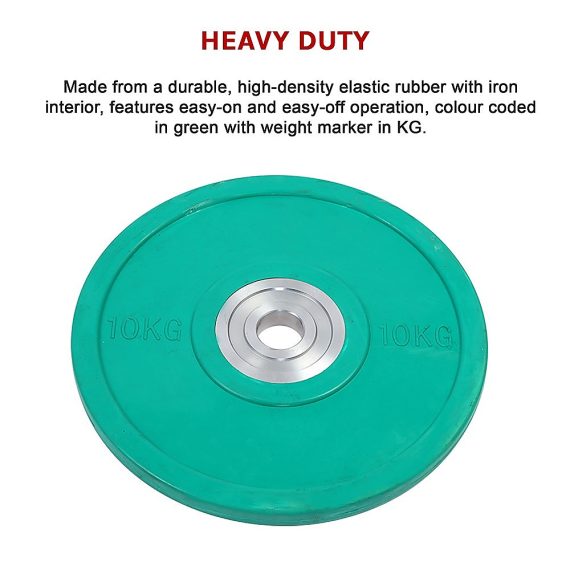 PRO Olympic Rubber Bumper Weight Plate – 10 KG