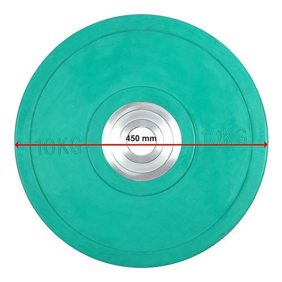 PRO Olympic Rubber Bumper Weight Plate – 10 KG