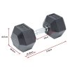 Commercial Rubber Hex Dumbbell Gym Weight – 25 KG