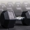 Commercial Rubber Hex Dumbbell Gym Weight – 20 KG