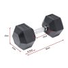 Commercial Rubber Hex Dumbbell Gym Weight – 20 KG