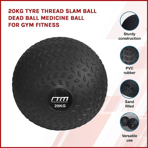 Tyre Thread Slam Ball Dead Ball Medicine Ball for Gym Fitness – 20 KG