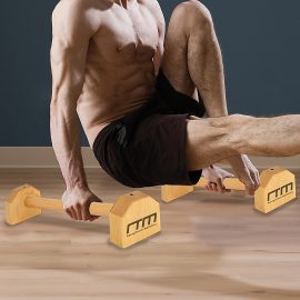 Wooden Parallette Bars Push Up & Dip Workouts