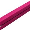 2.2m Gymnastics Folding Balance Beam Synthetic Suede – Pink