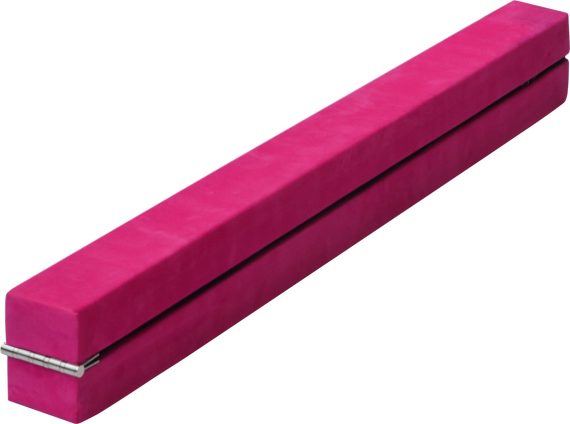 2.2m Gymnastics Folding Balance Beam Synthetic Suede – Pink