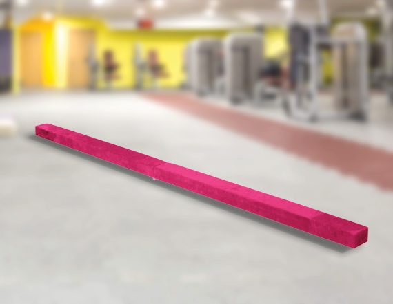 2.2m Gymnastics Folding Balance Beam Synthetic Suede – Pink