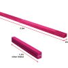 2.2m Gymnastics Folding Balance Beam Synthetic Suede – Pink
