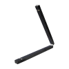 2.2m Gymnastics Folding Balance Beam Synthetic Suede – Black