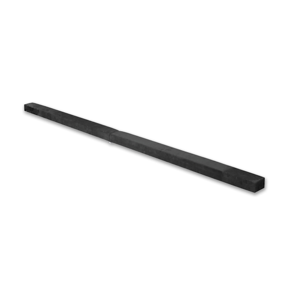 2.2m Gymnastics Folding Balance Beam Synthetic Suede – Black