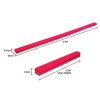 2.4m (8FT) Gymnastics Folding Balance Beam Black Synthetic Suede – Pink