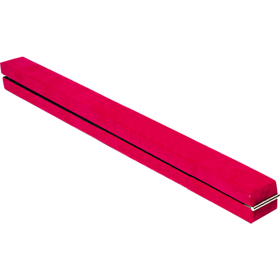 2.4m (8FT) Gymnastics Folding Balance Beam Black Synthetic Suede – Pink