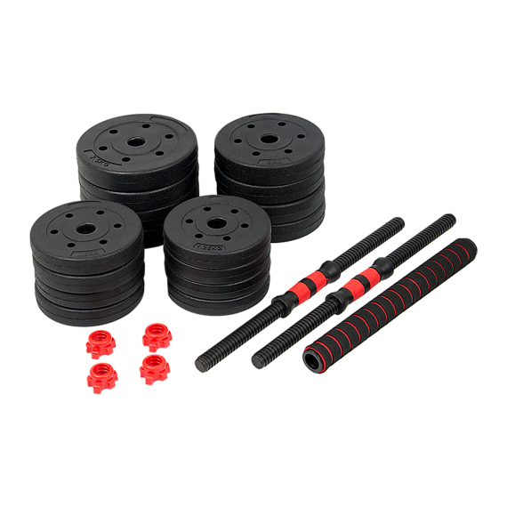 Adjustable Rubber Dumbbell Set Barbell Home GYM Exercise Weights – 30 KG
