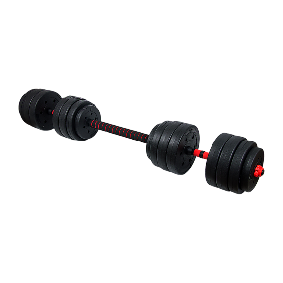 Adjustable Rubber Dumbbell Set Barbell Home GYM Exercise Weights – 40 KG
