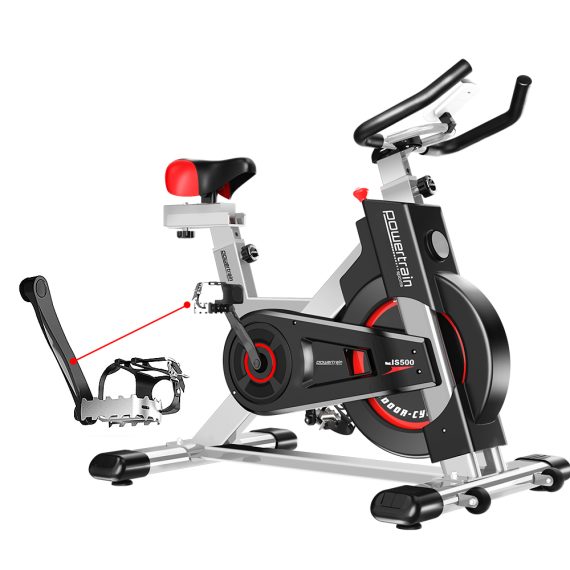 Powertrain IS-500 Heavy-Duty Exercise Spin Bike Electroplated – Silver