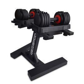 Powertrain GEN2 Pro Adjustable Dumbbell Set – 2 x 25kg (50kg) Home Gym Weights with Stand