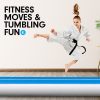 Air Track Inflatable Tumbling Gymnastics Mat – 7 x 1 M, Blue and White