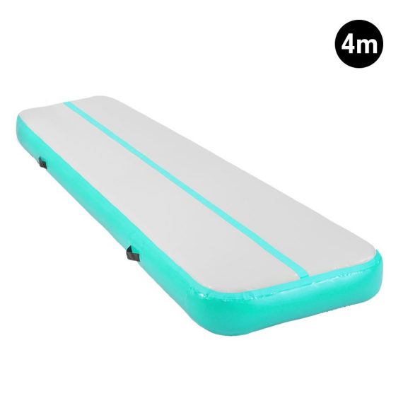 Air Track Inflatable Gymnastics Tumbling Mat – 4 x 1 M, Green