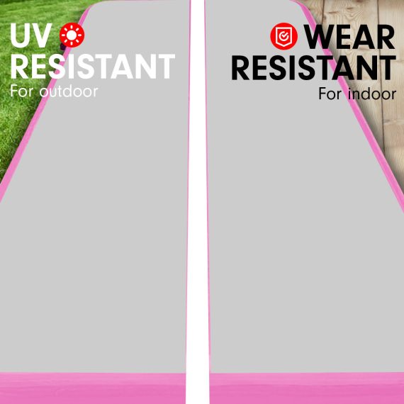 Air Track Inflatable Gymnastics Tumbling Mat – 4 x 1 M, Pink