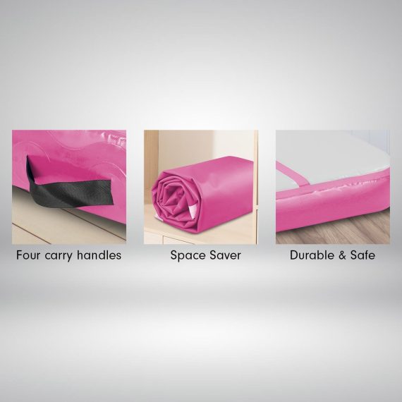 Air Track Inflatable Gymnastics Tumbling Mat – 4 x 1 M, Pink