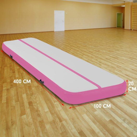 Air Track Inflatable Gymnastics Tumbling Mat – 4 x 1 M, Pink