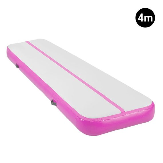 Air Track Inflatable Gymnastics Tumbling Mat – 4 x 1 M, Pink