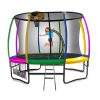 Kahuna Trampoline with Basket ball set – Rainbow, 10 FT