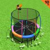 Kahuna Trampoline with Basket ball set – Rainbow, 10 FT