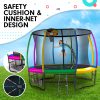 Kahuna Trampoline with Basket ball set – Rainbow, 10 FT