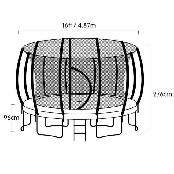 Kahuna Classic Trampoline – Rainbow, 16 FT