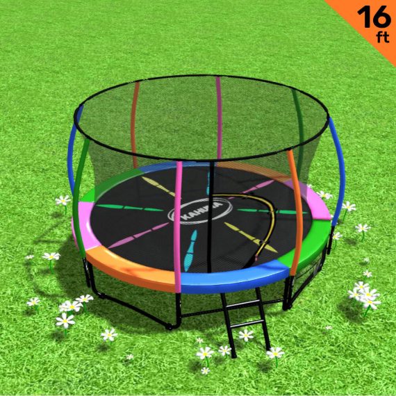 Kahuna Classic Trampoline – Rainbow, 16 FT