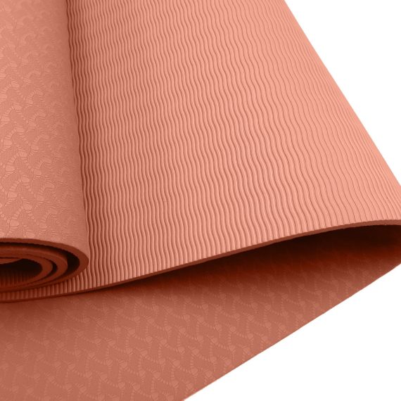 Powertrain Eco-Friendly TPE Pilates Exercise Yoga Mat – Pink, 6 mm